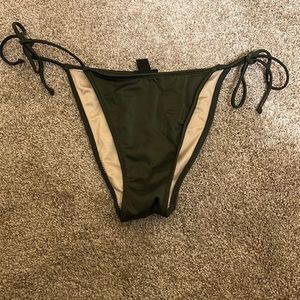 High leg, army green swim bottoms!